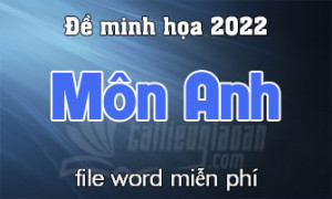 Đề minh họa thi tốt nghiệp trung học phổ thông 2022 - Môn Tiếng Anh - File word có lời giải