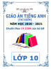 Giáo án giảng dạy môn Tiếng Anh Chương trình thí điểm 10 ( Sách mới ) - File word