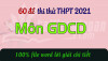 Đề thi thử các trường, các sở Môn GDCD - Năm học 2020-2021 - File word có lời giải chi tiết (Đang cập nhật)