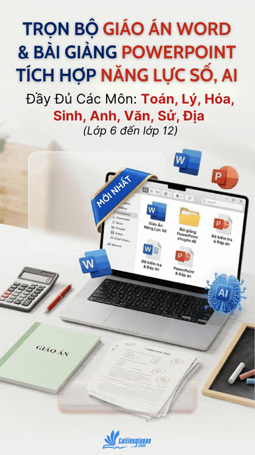 Giáo án word và bài giảng Powerpoint tích hợp năng lực số
